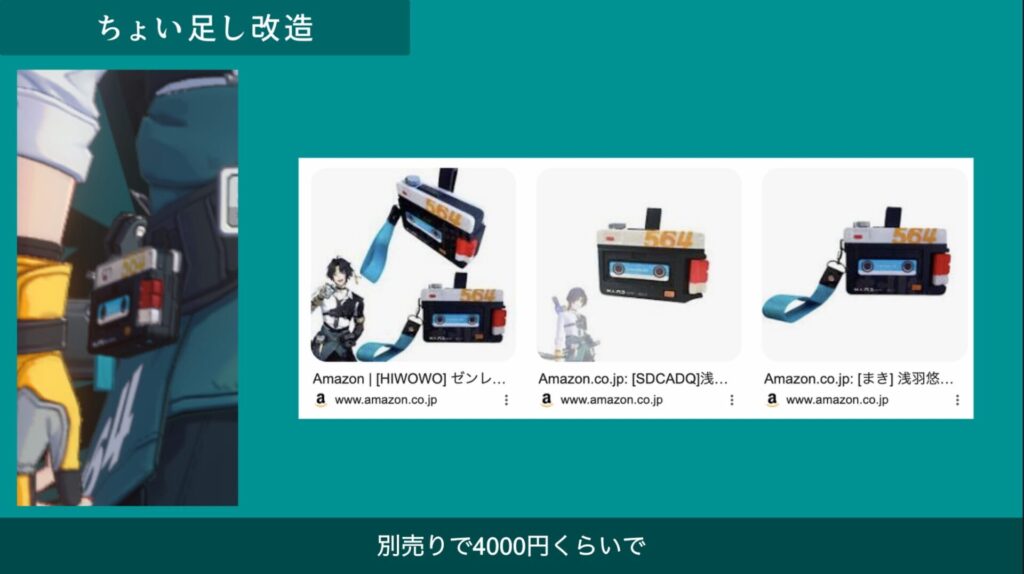 猫屋小舗製コスプレ衣装のパーツ別構成（不足分のパーツ）